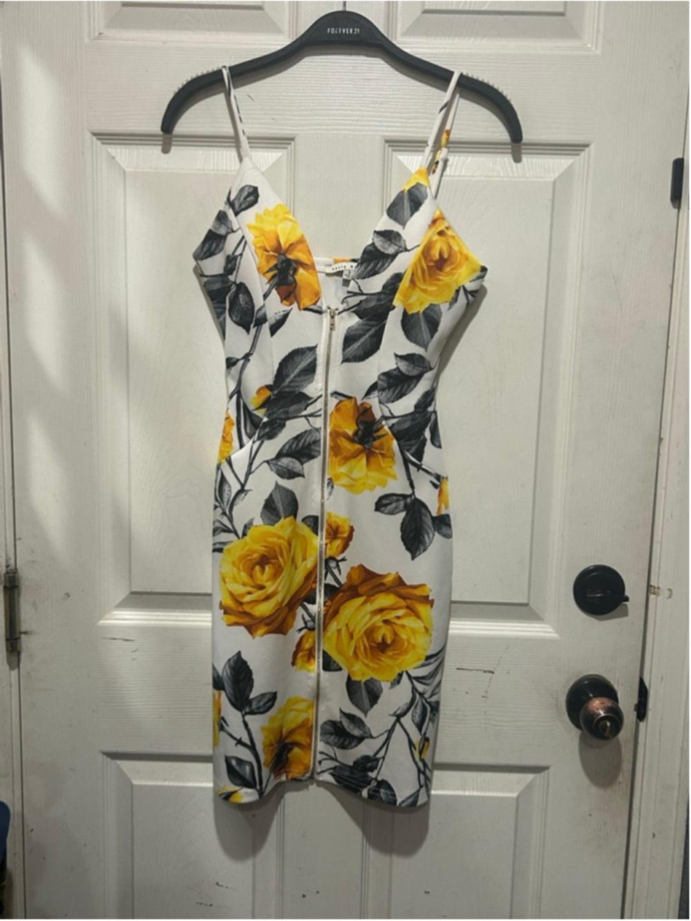 Women's Haute Monde Mini Dress S White Yellow Floral